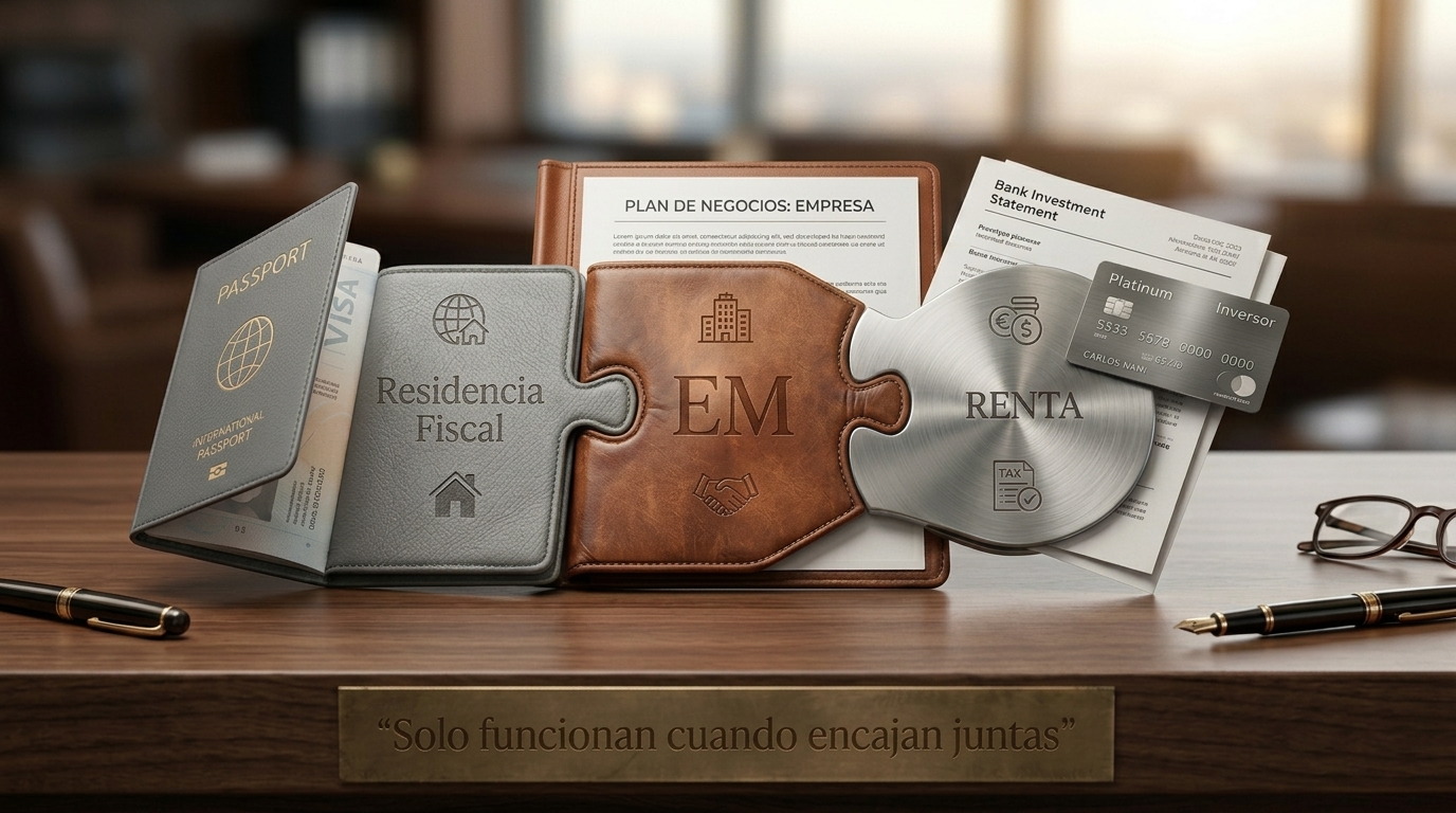 Las tres piezas de la planificación fiscal internacional: residencia fiscal, empresa y renta, encajando entre sí